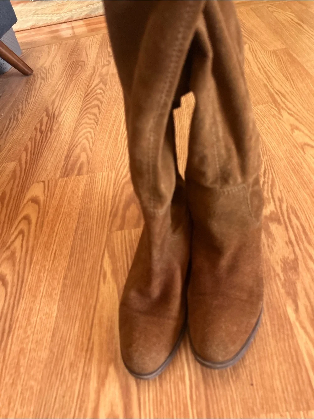 Tall Suede Riding Boots - Brown - NINE WEST American vintage NW FROLLIC so cute!